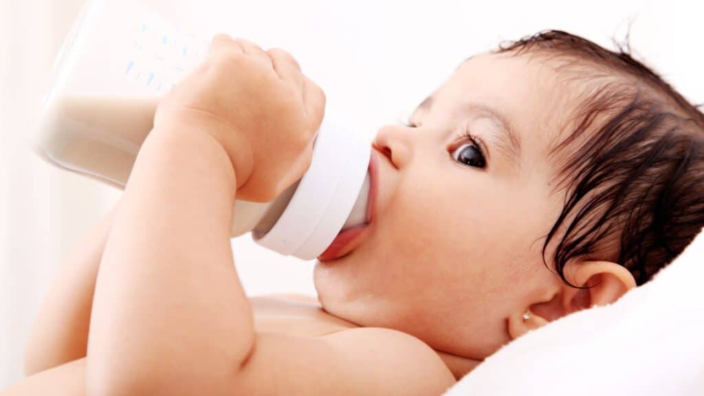 baby drinking