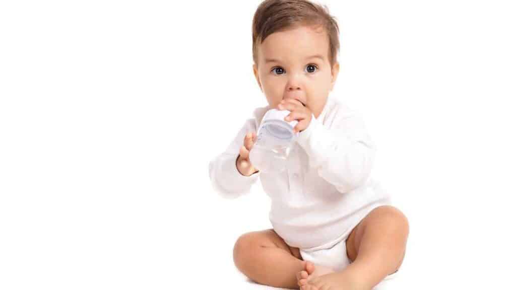 Baby Drinking his own