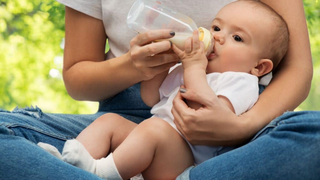 baby drinking