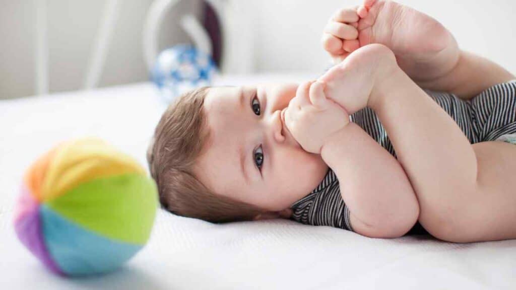 baby with ball