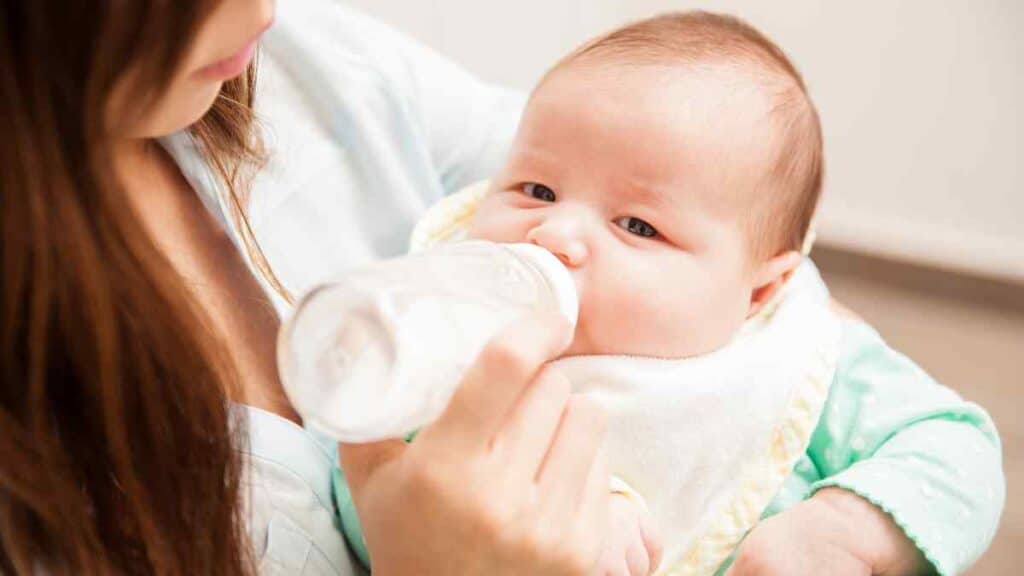 Cute Baby Drinking Milk