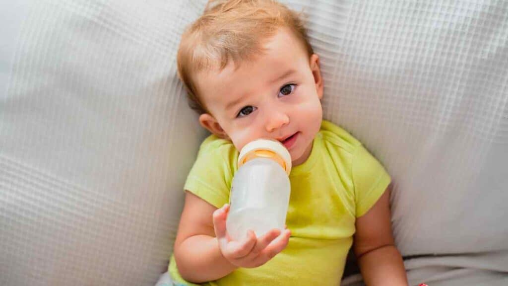 baby drinking