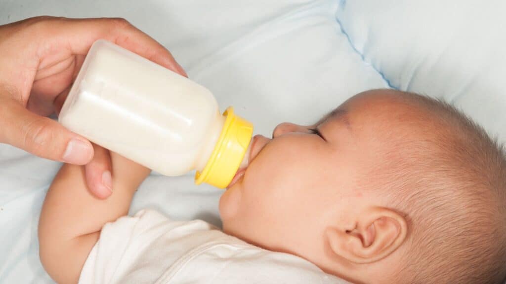 baby drinking