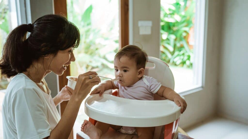 feeding infant