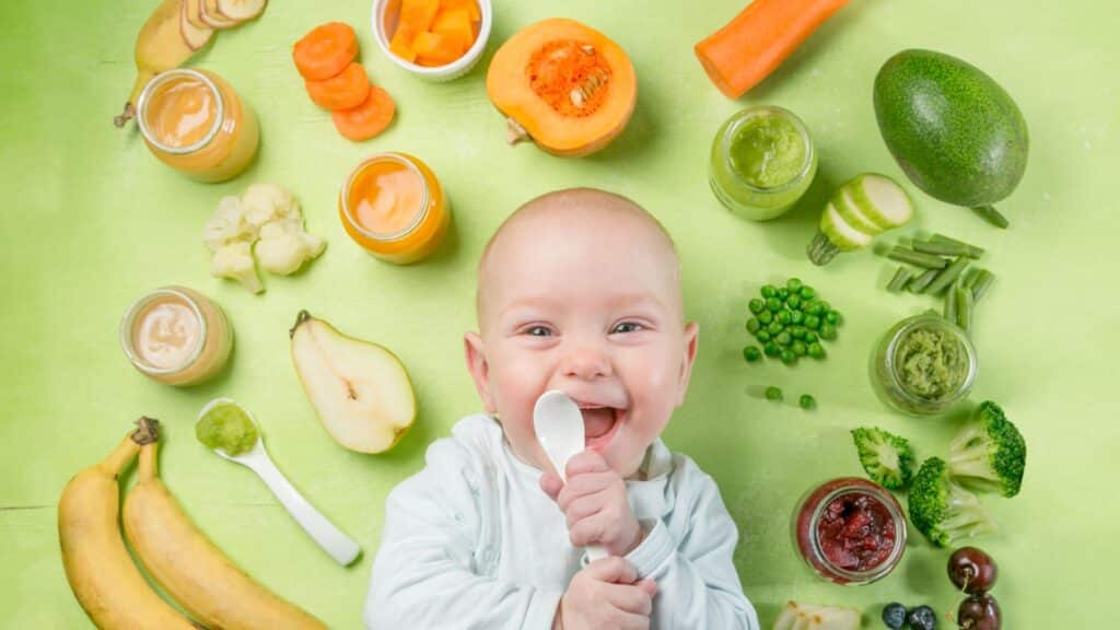 baby with solid foods