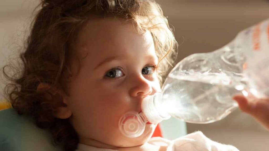 baby drinking