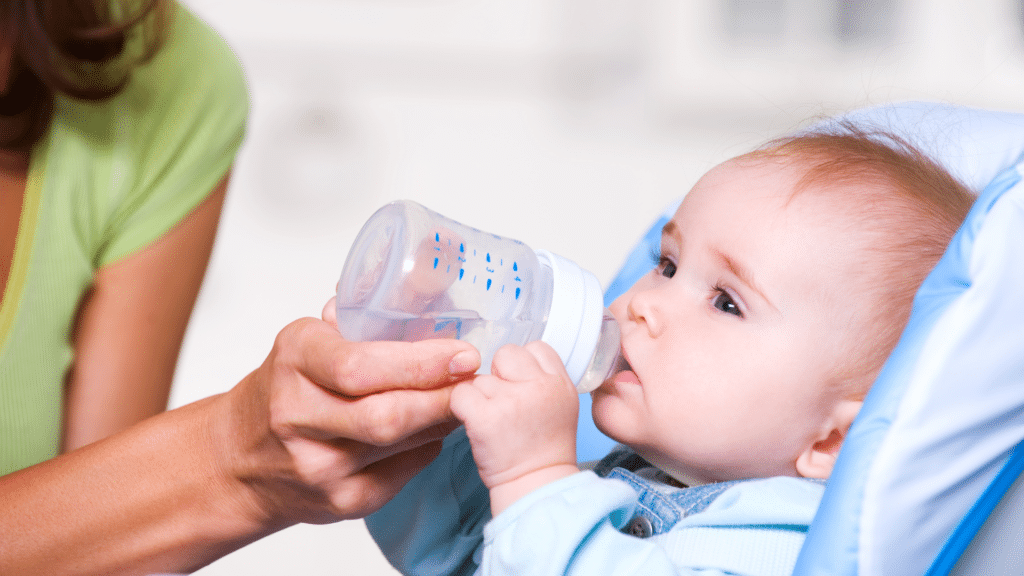 baby drinking water