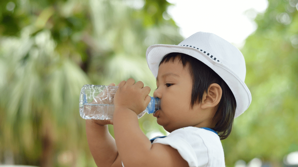 drinking clean water