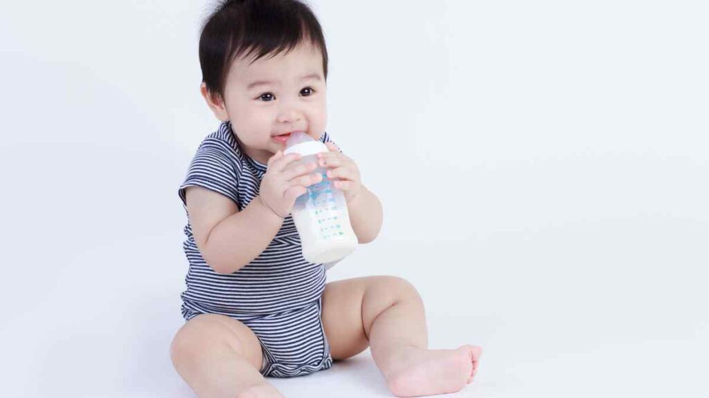 baby drinking milk